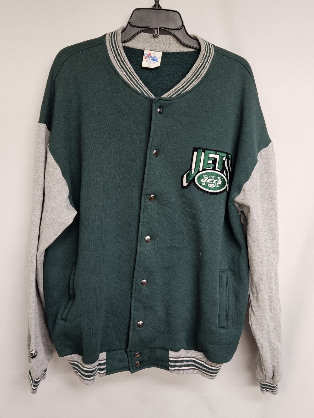Vintage Majestic New York Jets Varsity Jacket Long Sleeve Adult XL